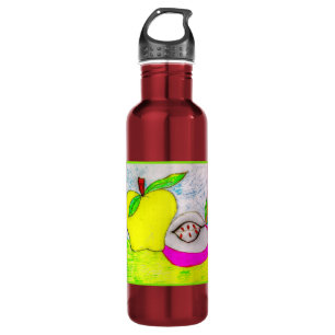 Pop Art Apples 24 oz Aluminium Water Bottle