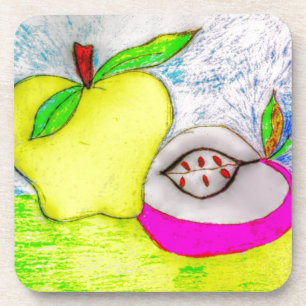 Pop Art Apples Beverage Coaster