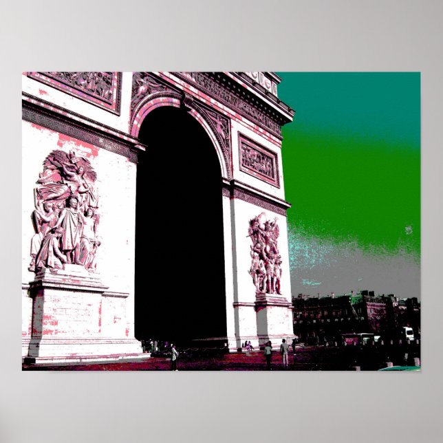 Pop Art Arc de Triomphe Poster (Front)