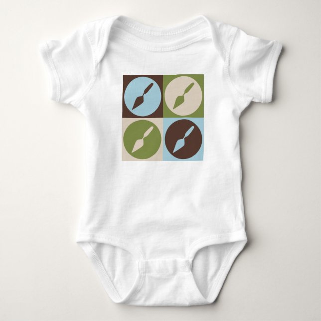 Pop Art Archaeology Baby Bodysuit (Front)