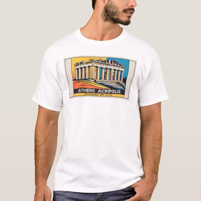 Pop-Art Athens Parthenon 1 T-shirt (Front)