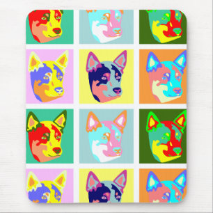 Pop Art Australian Cattle Dog Mouse Mat