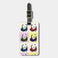 Pop Art Baby Pandas Luggage Tag