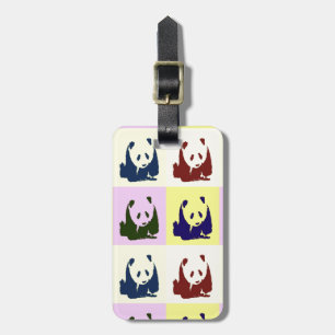 Pop Art Baby Pandas Luggage Tag