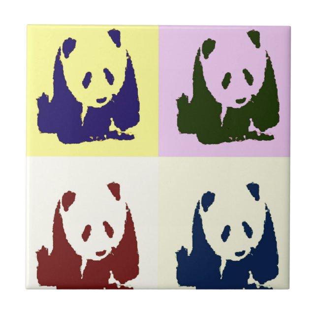 Pop Art Baby Pandas Tile (Front)
