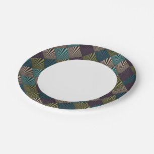 Pop art background paper plate