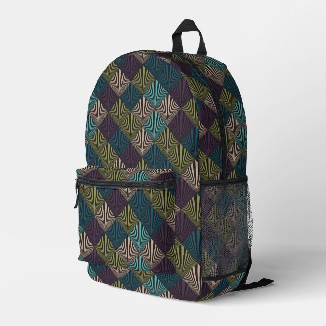 Pop art background printed backpack (Back Corner Right)