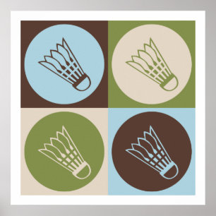 Pop Art Badminton Poster