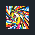 Pop Art Banana Whirlpool Canvas Print<br><div class="desc">Colourful Pop Art Banana Whirlpool Vortex</div>