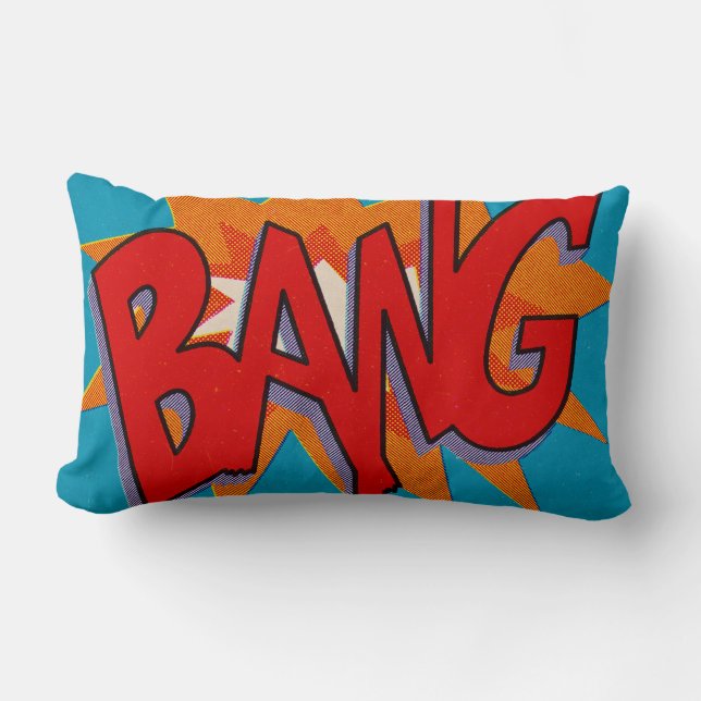 Pop Art | BANG | Lumbar Throw Pillow (Front)