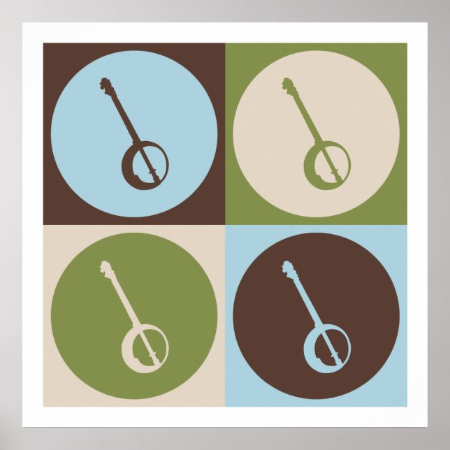 Pop Art Banjo Poster (Front)