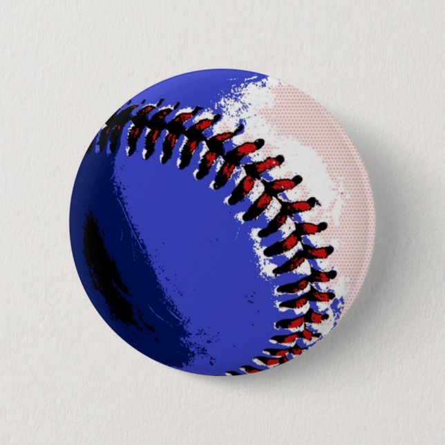 Pop Art Baseball 6 Cm Round Badge (Front)