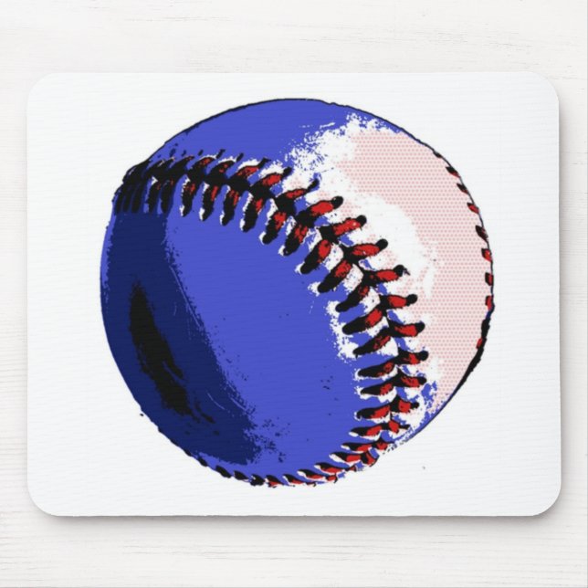 Pop Art Baseball Mouse Mat (Front)