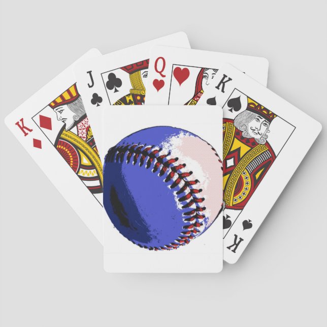 Pop Art Baseball Playing Cards (Back)