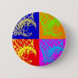 Pop Art Basketball 6 Cm Round Badge