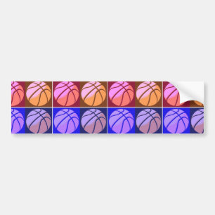 Pop Art Basketball Bumper Sticker