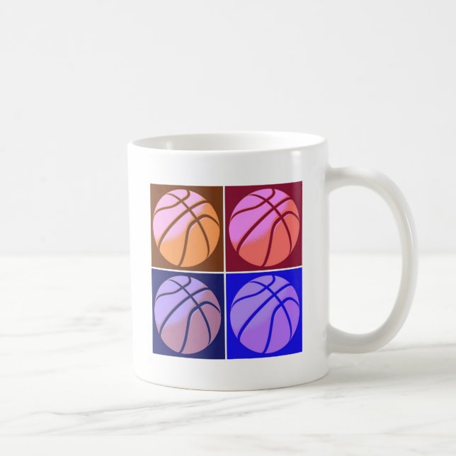 Pop Art Basketball Coffee Mug (Right)