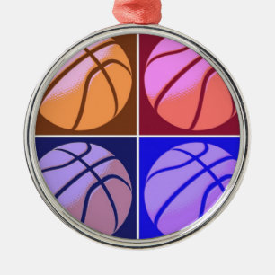Pop Art Basketball Metal Tree Decoration