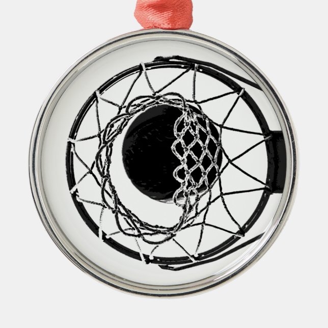 Pop Art Basketball Metal Tree Decoration (Front)