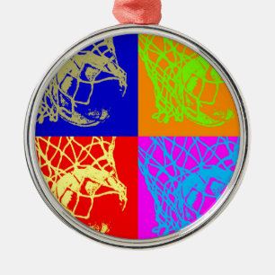 Pop Art Basketball Metal Tree Decoration