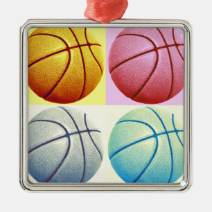 Pop Art Basketball Metal Tree Decoration