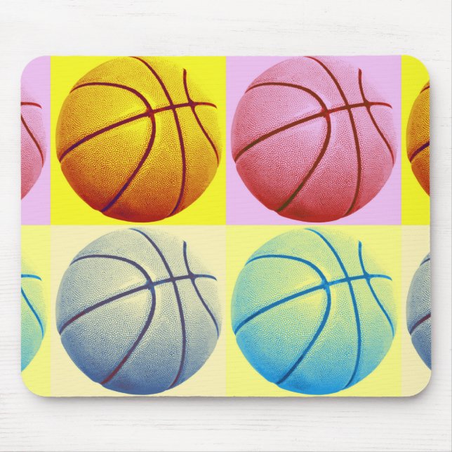 Pop Art Basketball Mouse Mat (Front)
