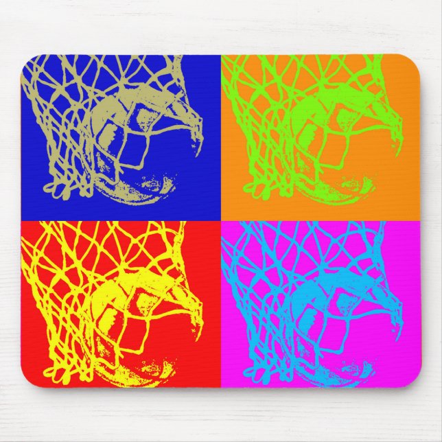 Pop Art Basketball Mouse Mat (Front)