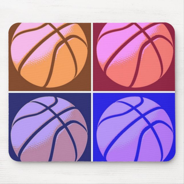 Pop Art Basketball Mouse Mat (Front)