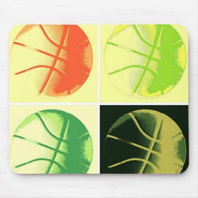 Pop Art Basketball Mouse Mat (Front)