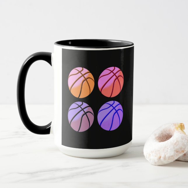 Pop Art Basketball Mug (With Donut)