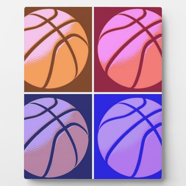 Pop Art Basketball Plaque (Front)
