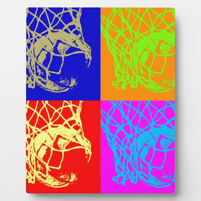Pop Art Basketball Plaque (Front)
