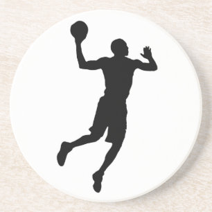 Pop Art Basketball Player Silhouette Coaster
