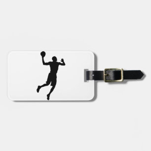 Pop Art Basketball Player Silhouette Luggage Tag