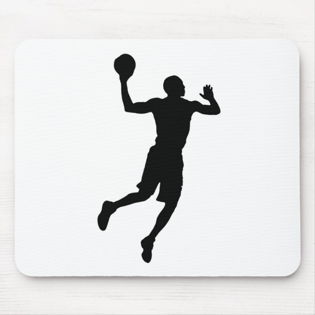 Pop Art Basketball Player Silhouette Mouse Mat (Front)