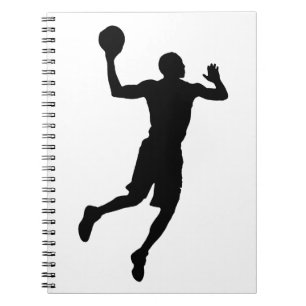 Pop Art Basketball Player Silhouette Notebook