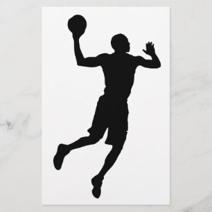 Pop Art Basketball Player Silhouette Stationery