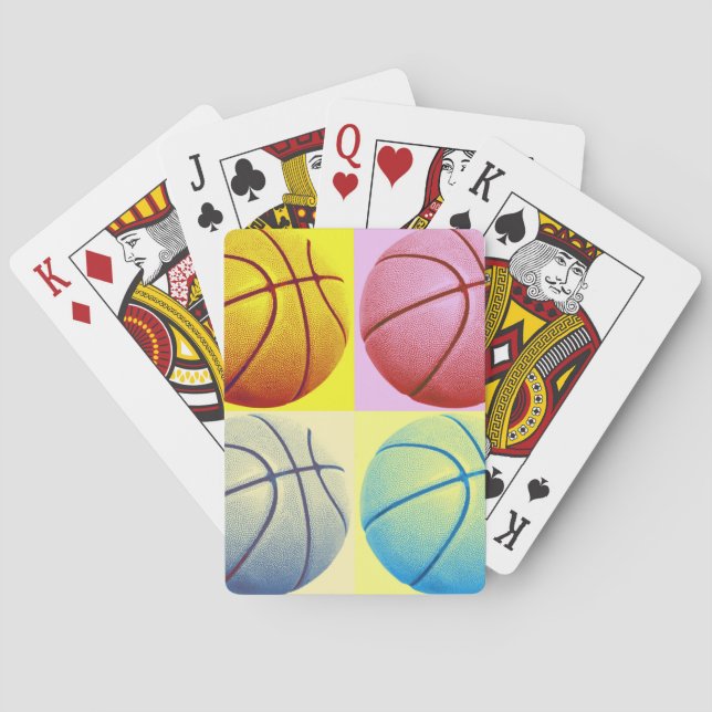 Pop Art Basketball Playing Cards (Back)