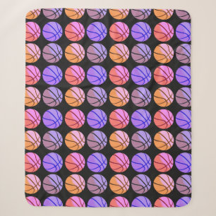 Pop Art Basketball Sherpa Blanket