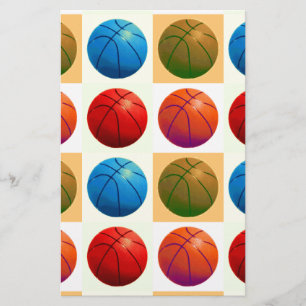 Pop Art Basketball Stationery