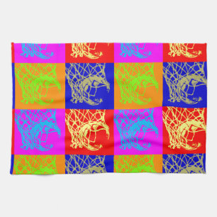 Pop Art Basketball Tea Towel