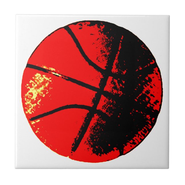 Pop Art Basketball Tile (Front)