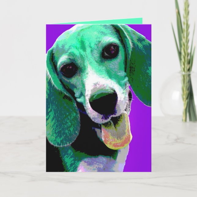 POP ART Beagle Card (Front)