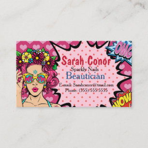 Pop Art Beautician Business Card
