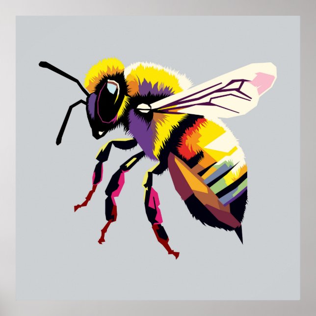 Pop art Bee Poster (Front)