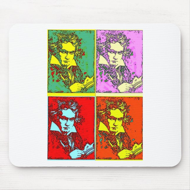 Pop-art Beethoven Mouse Mat (Front)