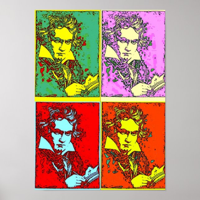 Pop Art Beethoven Poster (Front)