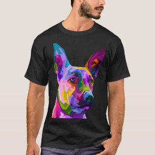 Pop Art Belgian Malinois Shepherd Mechelaar Pullov T-Shirt