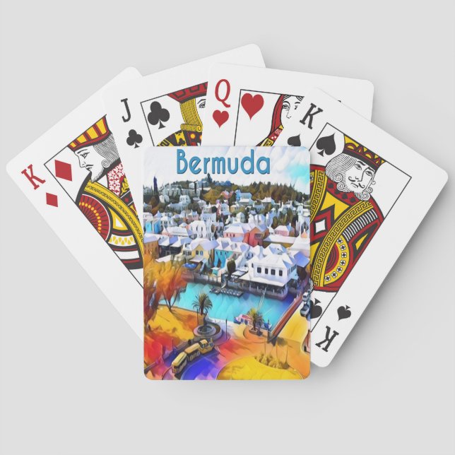 Pop Art Bermuda Playing Cards (Back)
