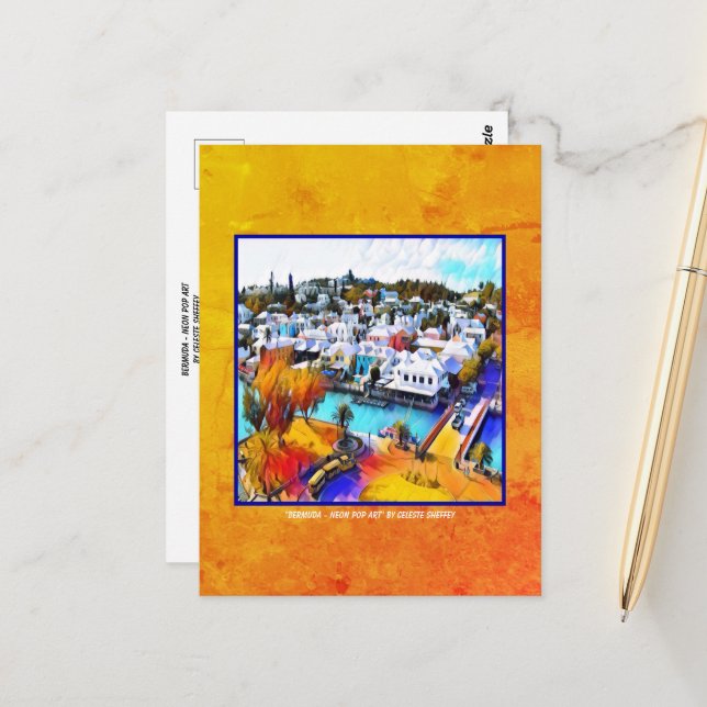 Pop Art Bermuda  Postcard (Front/Back In Situ)